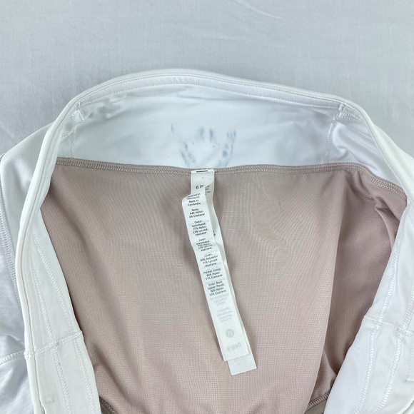 Lululemon Speed Up White Running Lined Shorts - Picture 3 of 5